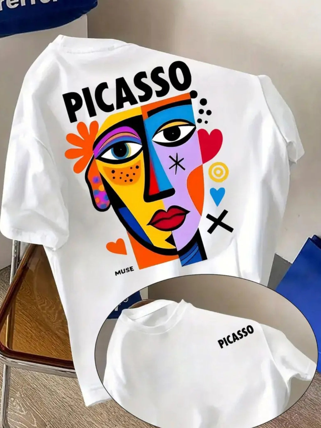 Picasso "Muse" Abstract Face Graphic Tee