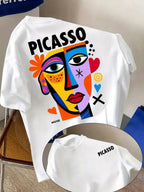 Picasso "Muse" Abstract Face Graphic Tee
