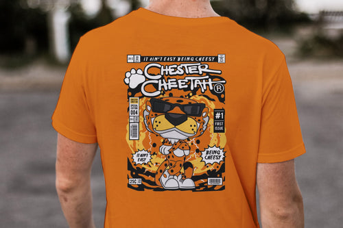 Dangerously Cheesy Legends: Chester Cheetah Pop-Art Graphic Shirt
