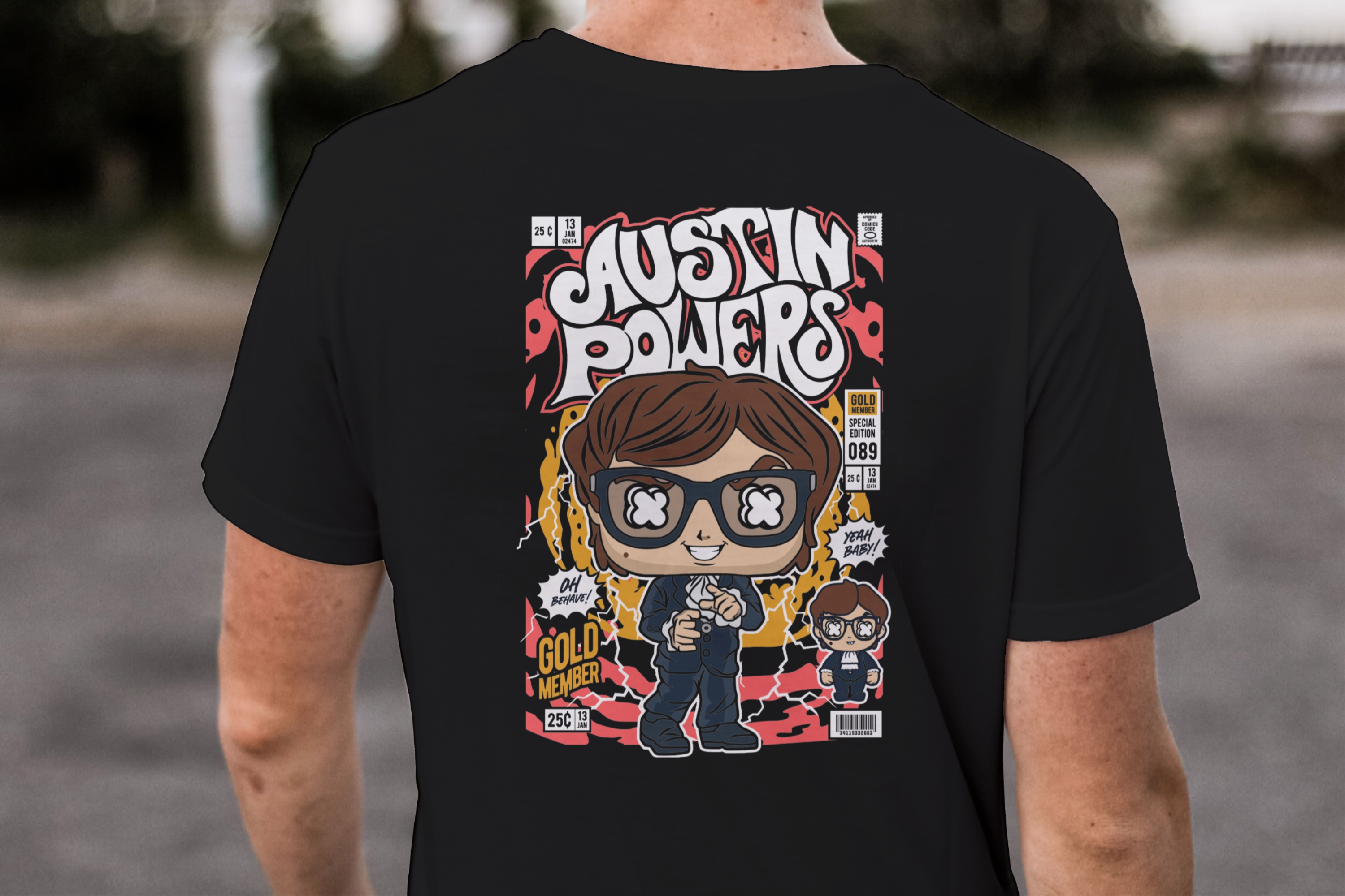 The Mojo Collection: Austin Powers "Gold Member" Comic Tee