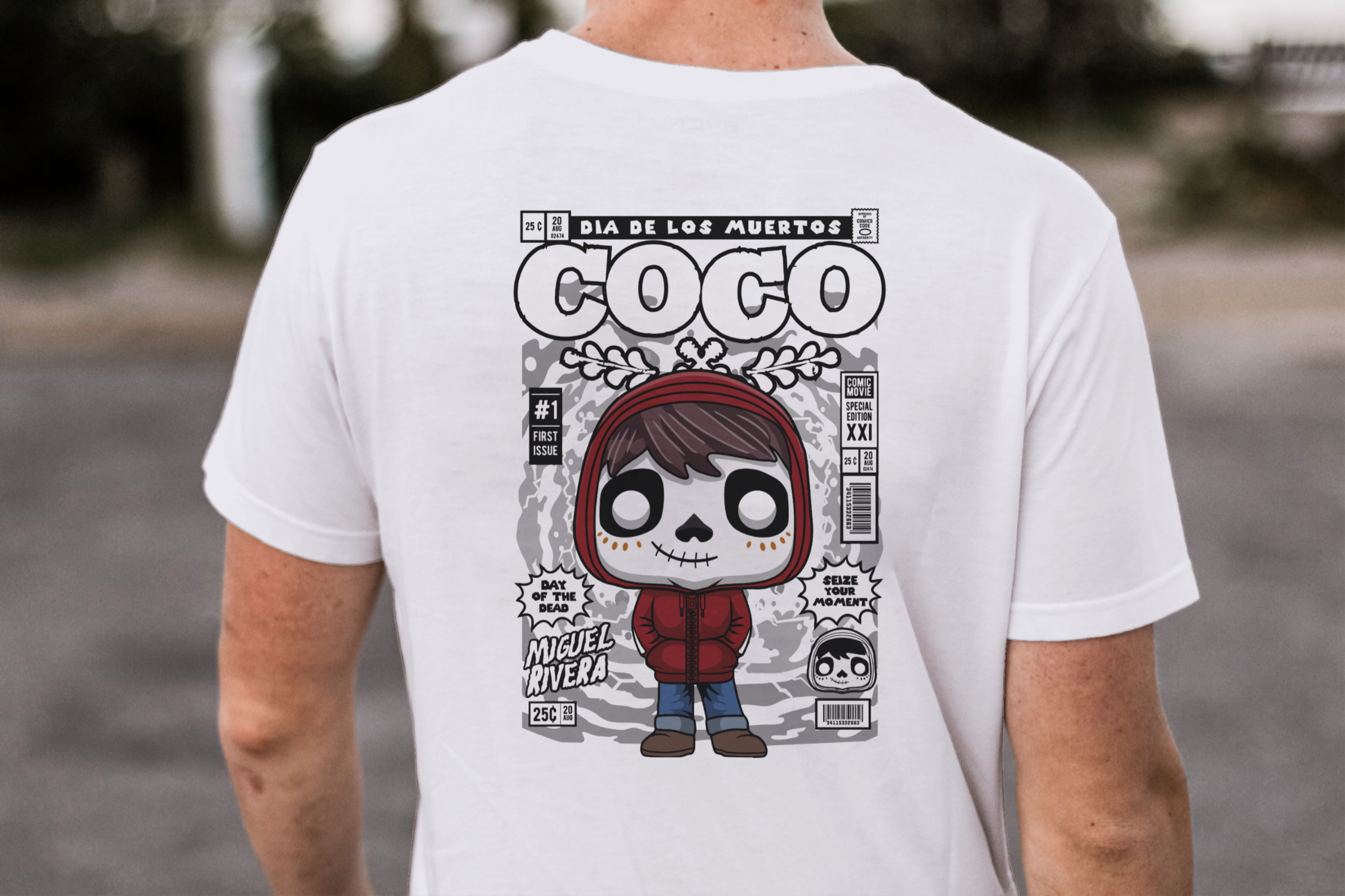 Seize Your Moment" Funko Miguel Comic Cover Tee