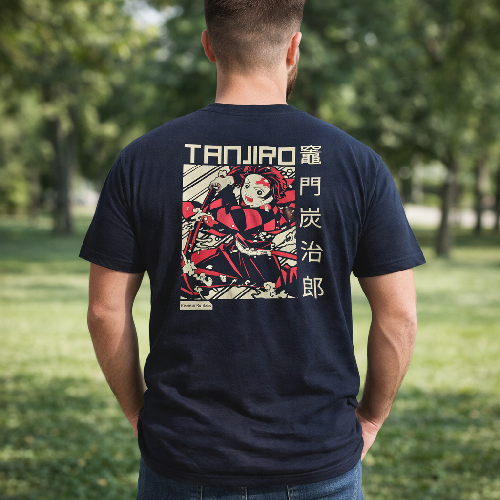 Tanjiro Kamado Graphic Tee – Demon Slayer Kanji Edition