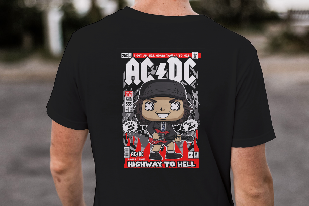 High-Voltage Legends: AC/DC "Highway to Hell" Comic Tee
