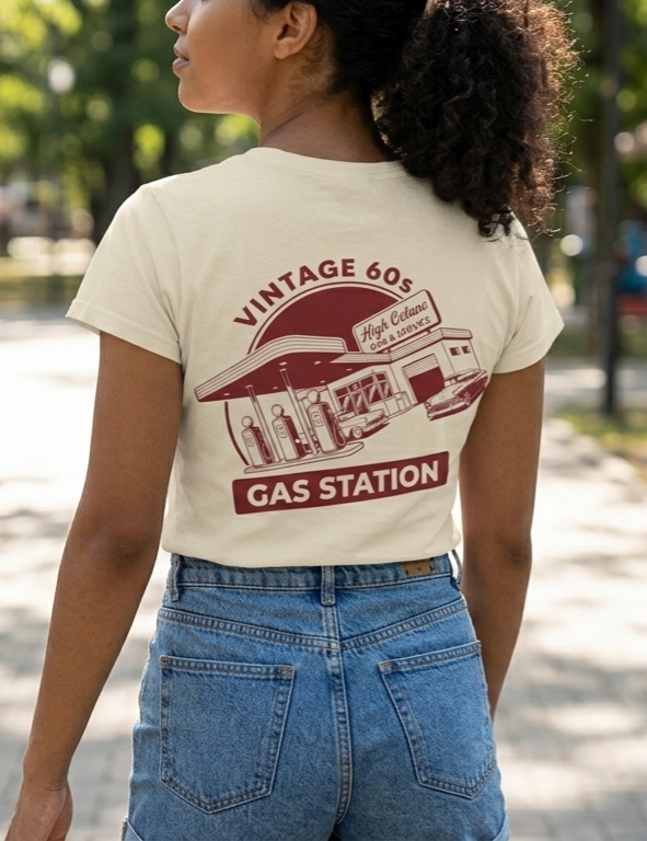Vintage 60s High Octane Gas Station
