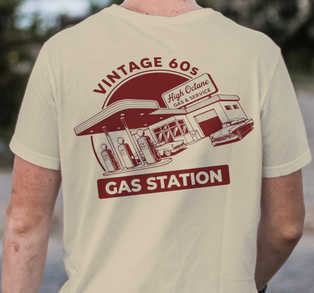 Vintage 60s High Octane Gas Station