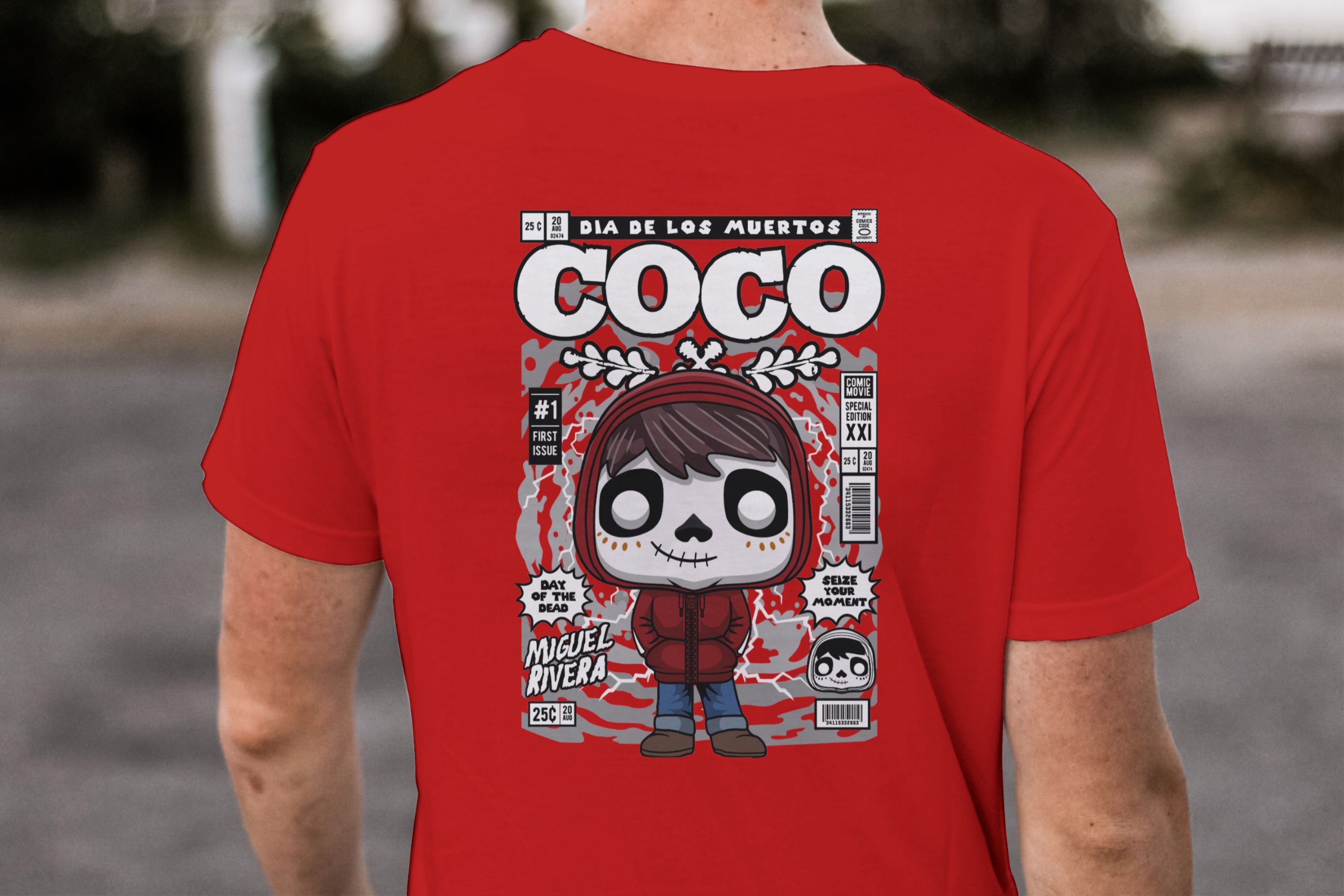 Seize Your Moment" Funko Miguel Comic Cover Tee