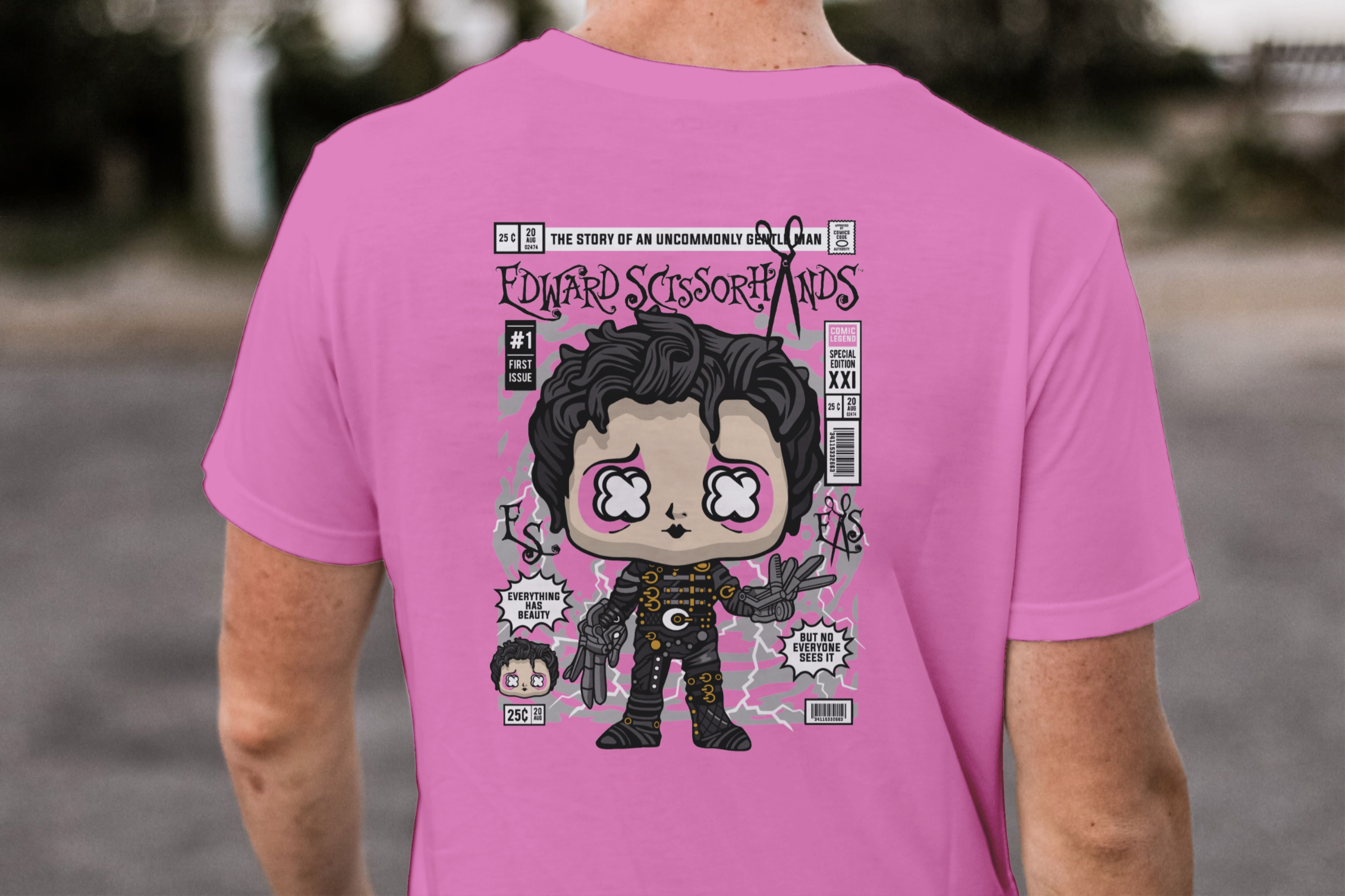 Edward Scissorhands Noir Comic Cover Graphic