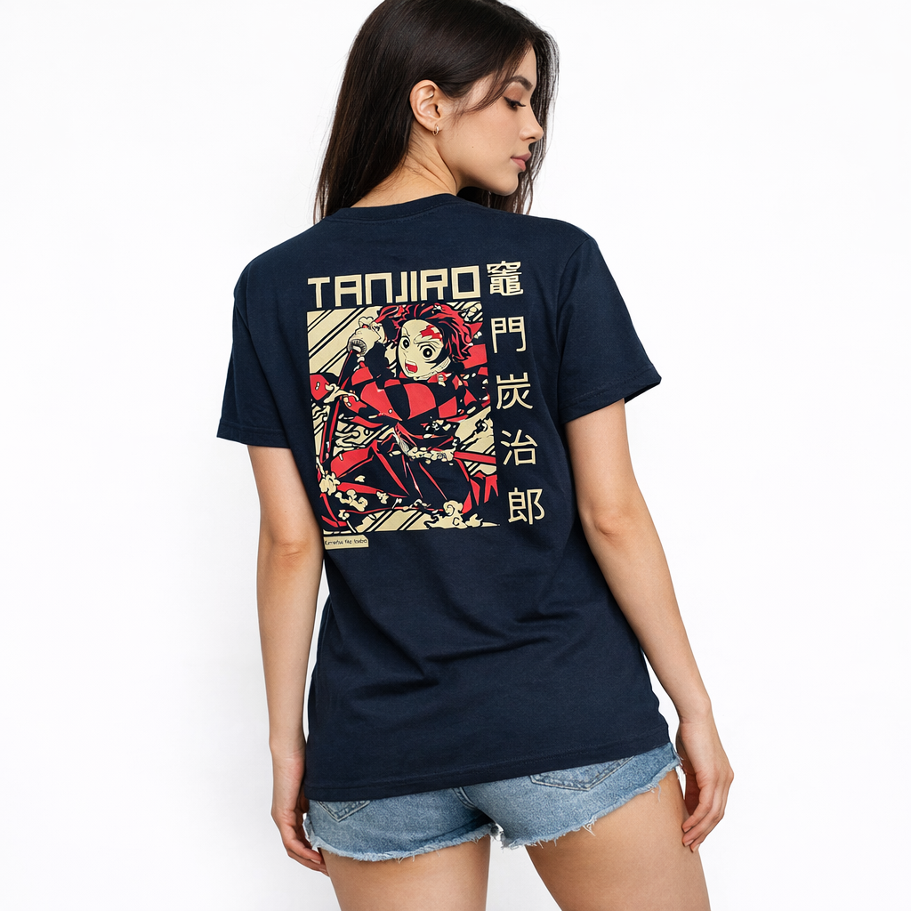 Tanjiro Kamado Graphic Tee – Demon Slayer Kanji Edition