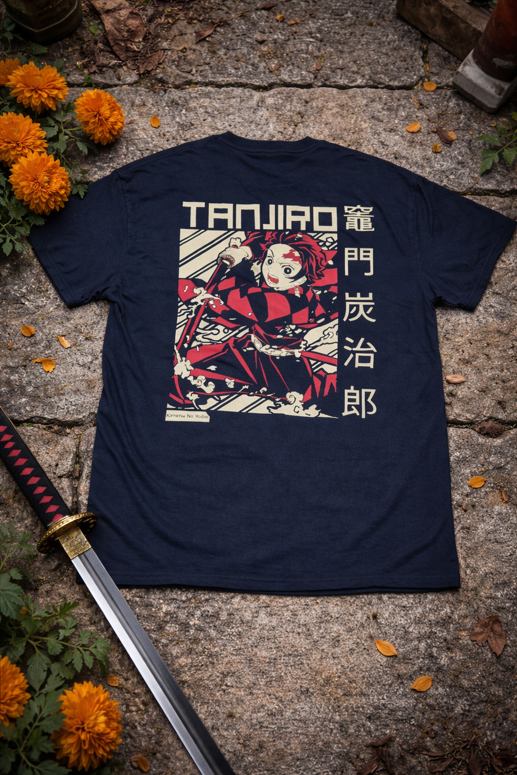 Tanjiro Kamado Graphic Tee – Demon Slayer Kanji Edition
