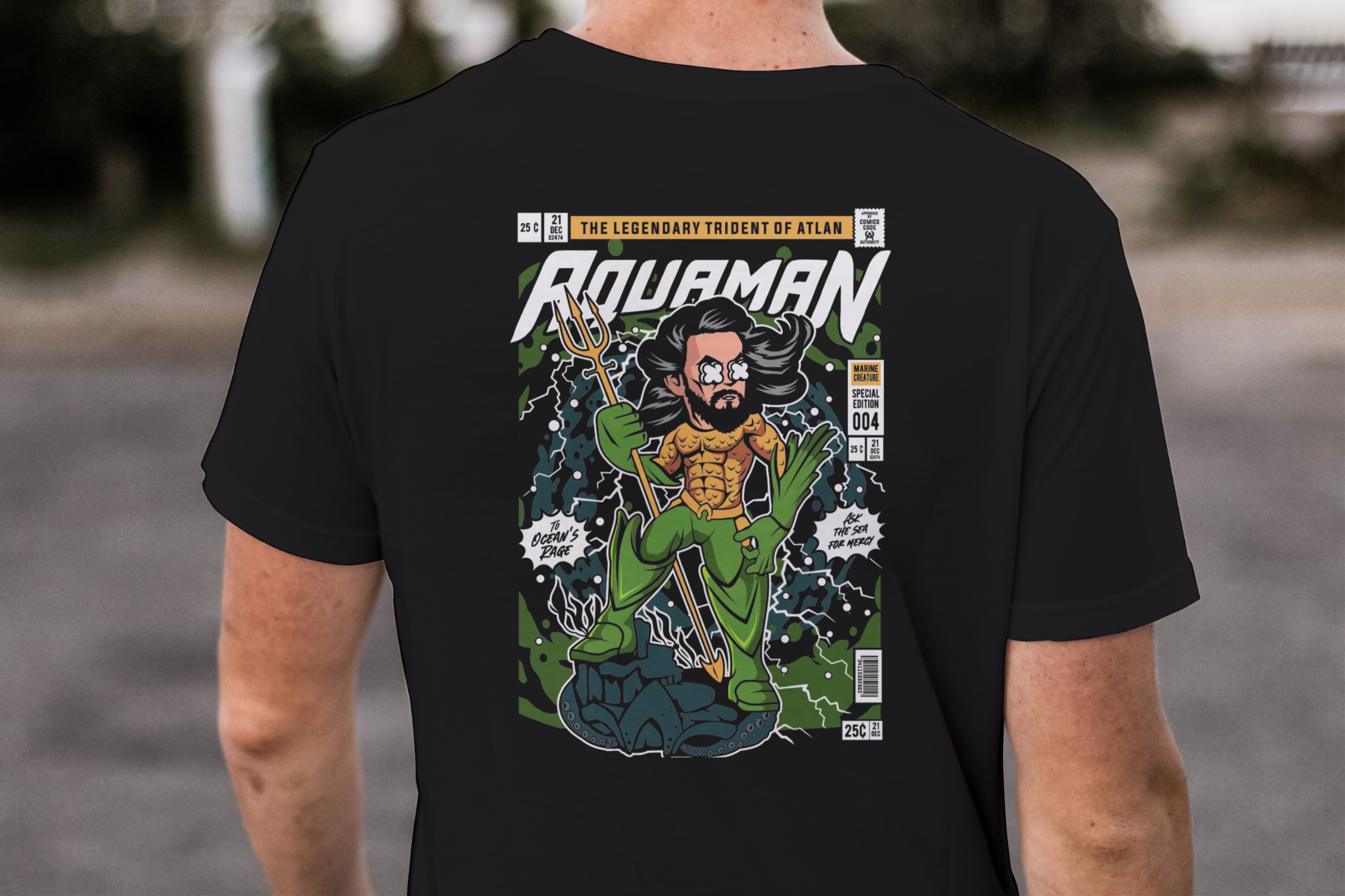 Legendary Trident" Aquaman Comic Cover Tee