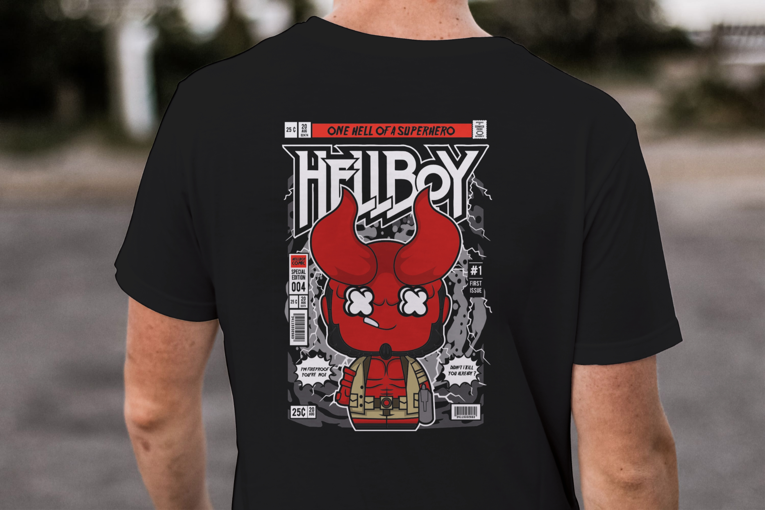 Hellboy "One Hell of a Superhero" Comic Edition Tee