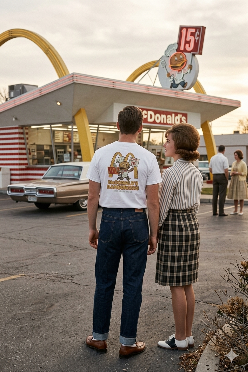 Vintage McDonald's 1955 Speedee Mascot Retro Tee
