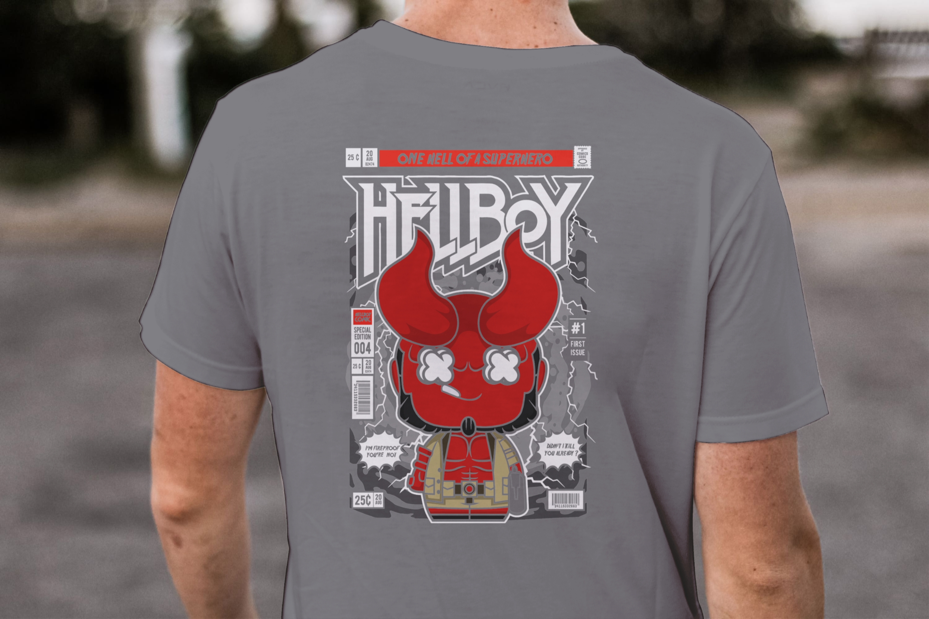 Hellboy "One Hell of a Superhero" Comic Edition Tee