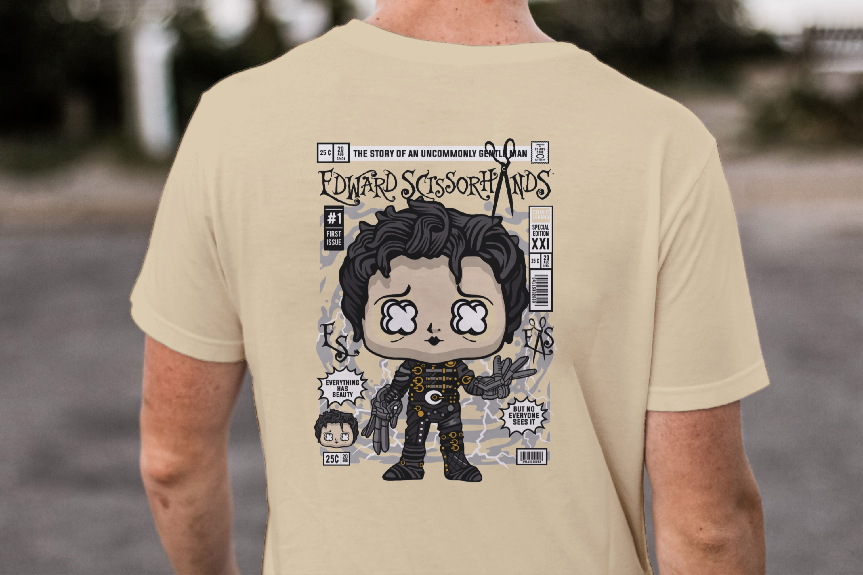 Edward Scissorhands Noir Comic Cover Graphic