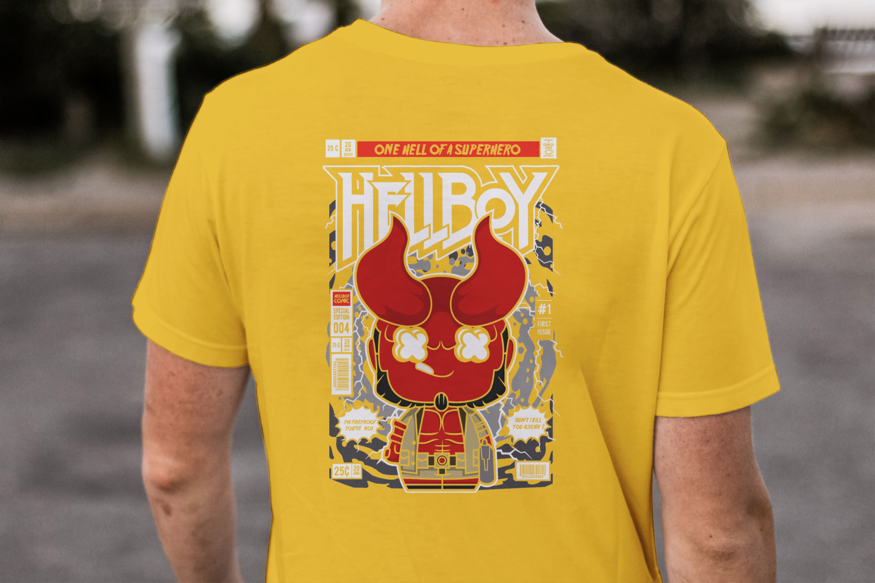 Hellboy "One Hell of a Superhero" Comic Edition Tee